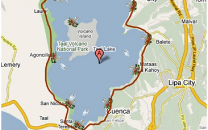 taal batangas tour map