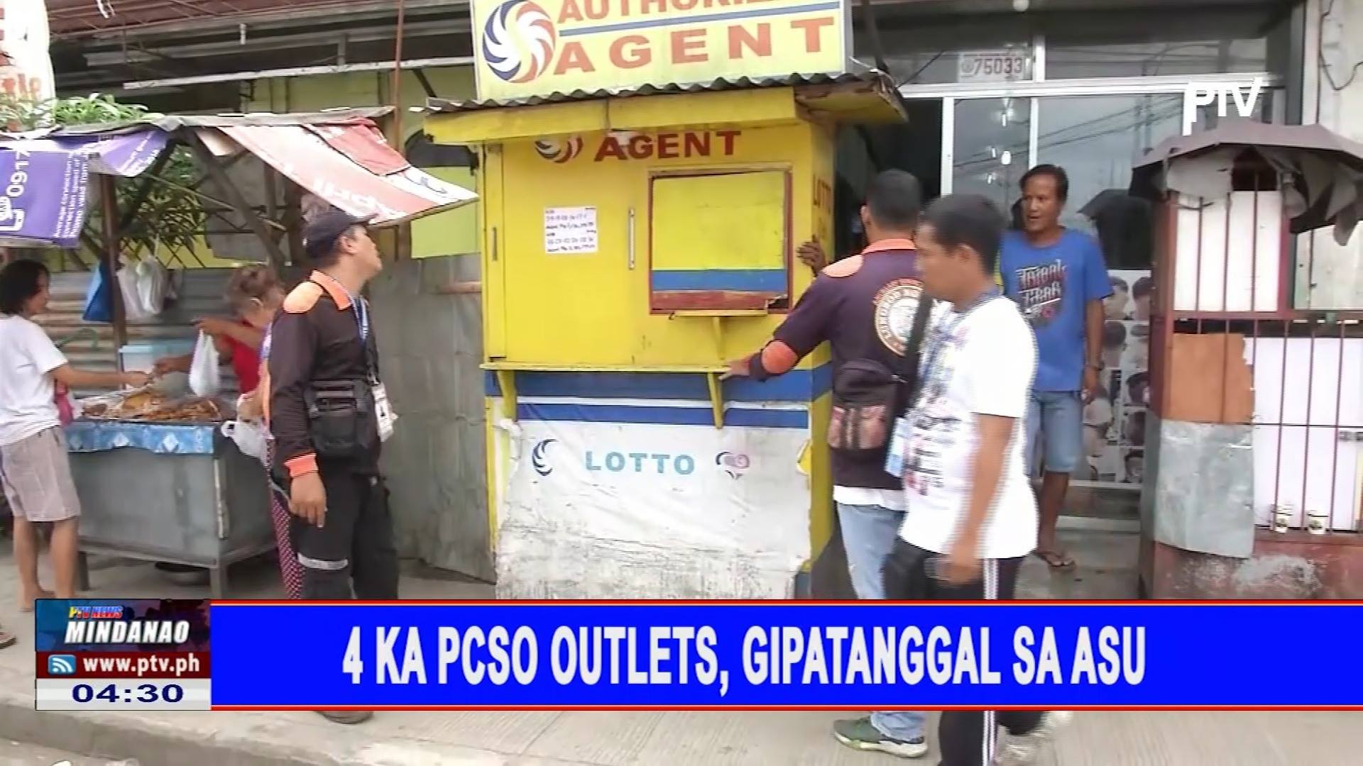 PTV NEWS MINDANAO, OCTOBER 22, 2018 I 4 ka PCSO outlets, gipatanggal sa ...