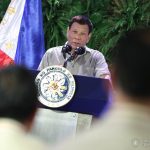 Duterte. PRRD slanted portrait