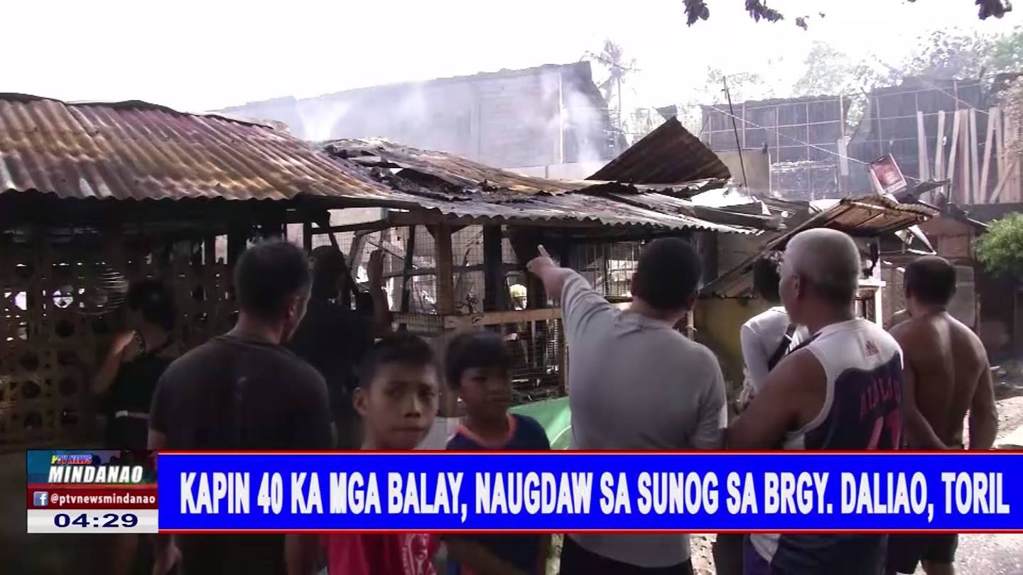 Kapin 40 Ka Mga Balay, Naugdaw Sa Sunog Sa Brgy. Daliao, Toril - Ptv News