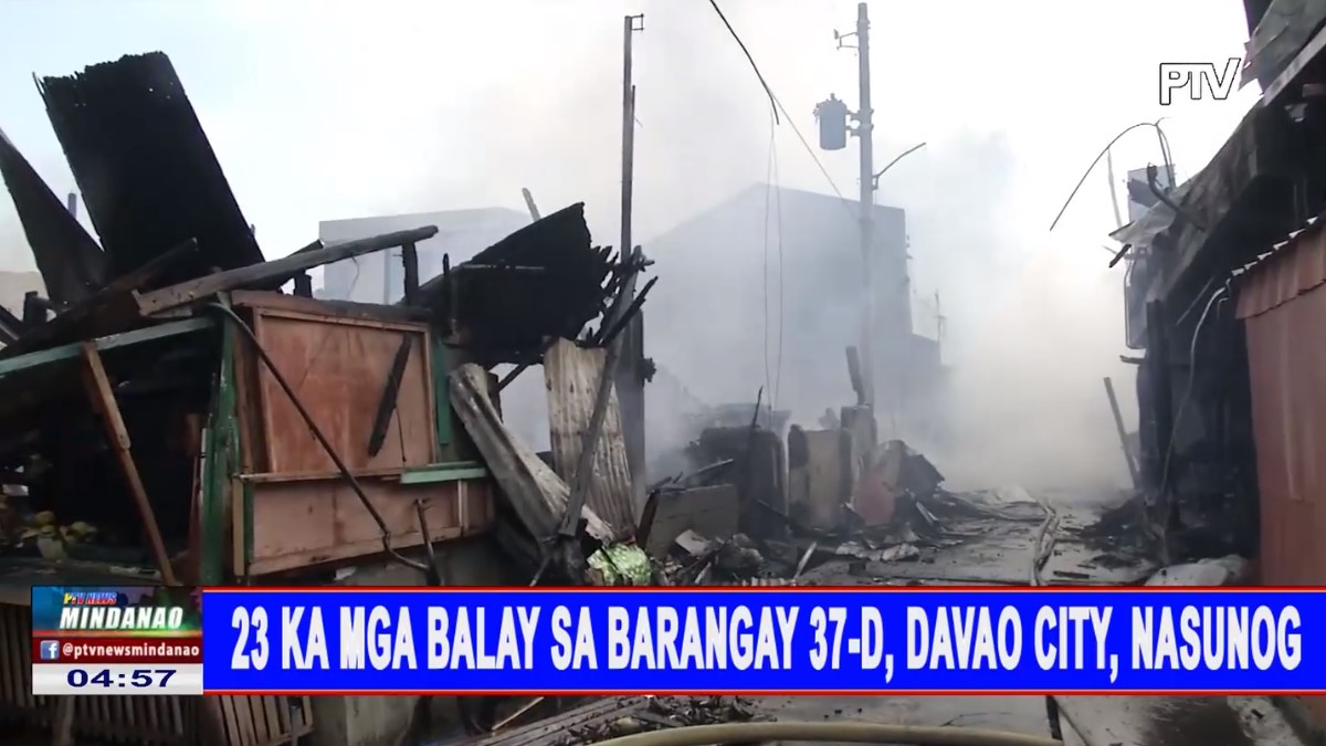 23 ka mga balay sa Barangay 37-D, Davao City, nasunog - PTV News