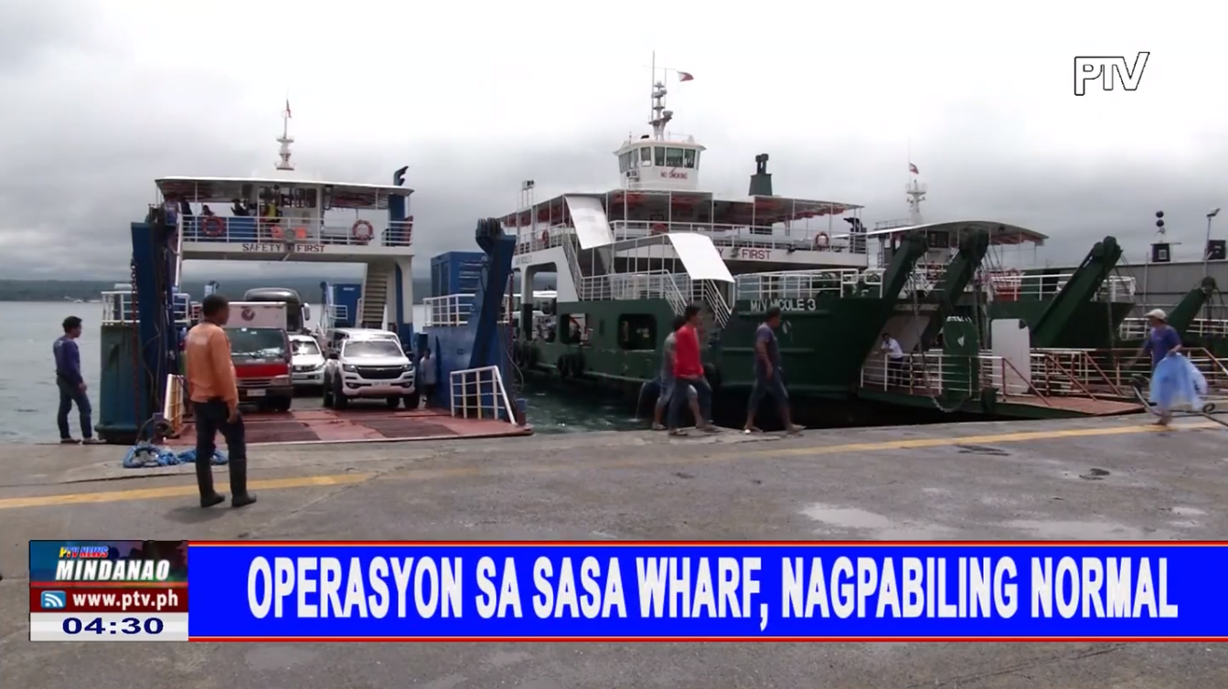 Operasyon sa Sasa Wharf, nagpabiling normal - PTV News