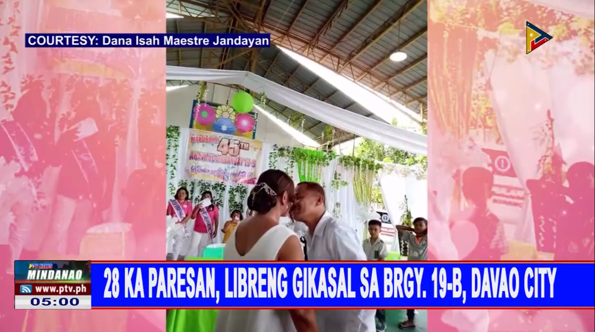 28 Ka Paresan, Libreng Gikasal Sa Brgy. 19-B, Davao City - PTV News