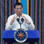 Former President Rodrigo Roa Duterte during his 2019 State of the Nation Address./ Photo from PCOO/File
