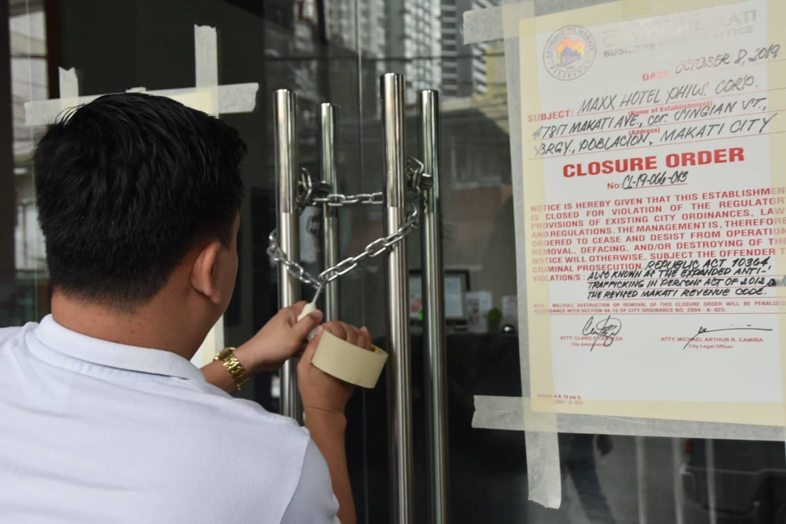 Closure Order Mayor Mayor Abby orders closure of Maxx Hotel - PTV News