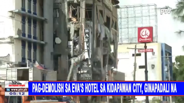 LAGING HANDA: EARTHQUAKE UPDATE, OCTOBER 31, 2019 I Pag-demolish sa Eva’s Hotel sa Kidapawan City, ginapadali na