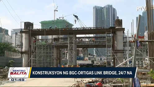 BGC-Ortigas Link Bridge 24/7 construction resumes - PTV News