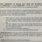 Bahagi ng resolusyon ng Employees’ Compensation Commission ukol sa pagturing sa COVID-19 bilang isang compensable work-related disease / via Kenneth Paciente