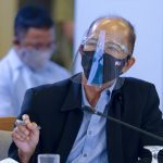 Defense Secretary Delfin Lorenzana shares his remarks during the meeting with the Inter-Agency Task Force on the Emerging Infectious Diseases (IATF-EID) core members at the Arcadia Active Lifestyle Center in Matina, Davao City on June 21, 2021. JOEY DALUMPINES/ PRESIDENTIAL PHOTO