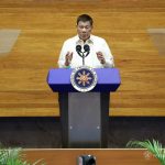 President Rodrigo Roa Duterte delivers his speech during his sixth and last State of the National Address at the Batasang Pambansa, July 26, 2021. (Photo by Simeon Celi/Presidential Photo)