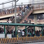 The passengers’ queue at the Roosevelt Station, Edsa-Carousel bus station in Quezon City on Tuesday (June 8, 2021) stretches to the footbridge in the area. The Edsa busway system aims to help transport commuters in Metro Manila amid the general community quarantine still being enforced to prevent the spread of the coronavirus disease. (PNA photo by Joey O. Razon)