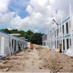 The progress of the construction of the Zamboanga City mega isolation facility inside the Special Economic Zone and Freeport Authority in Barangay Talisayan as of July 22, 2021. The PHP120-million facility is expected to be completed within August. (Photo courtesy of Beng Climaco Facebook via PNA)