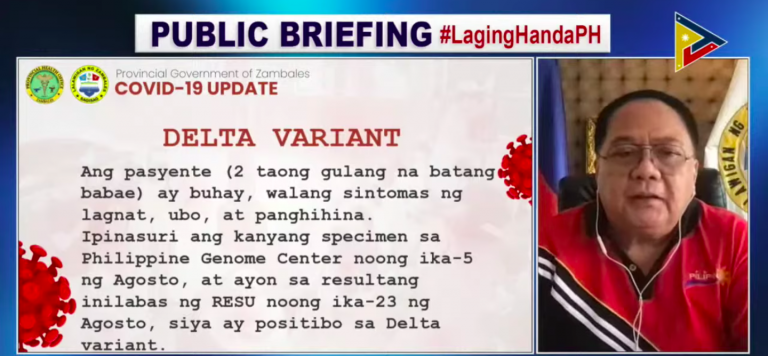 Zambales’ first Delta variant case is a 2-year-old