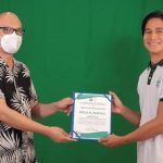 Dr. Pablo J. Rafael, Jr. Project Leader of CLSU-ATBI, awarded the Certificate of Recognition to the ATBI Ambassador, Mr. Piolo Pascual.