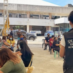 A total of 100 Bureau of Animal Industry workers in Quezon City are given free Covid-19 tests via reverse transcription – polymerase chain reaction on June 16, 2021. The QC Epidemiology and Surveillance Unit is offering free tests for agencies and businesses in the city to detect and mitigate the spread of Covid-19. (Photo courtesy of QC CESU Facebook via PNA)
