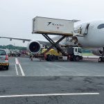 A total of 469,200 doses of Moderna arrive in the Philippines today (Aug. 15) past 3:00 p.m. via Singapore Airlines flight SQ912 at the Ninoy Aquino International Airport (NAIA) Terminal 3 Bay 114. (Photo from Patrick de Jesus/PTV)