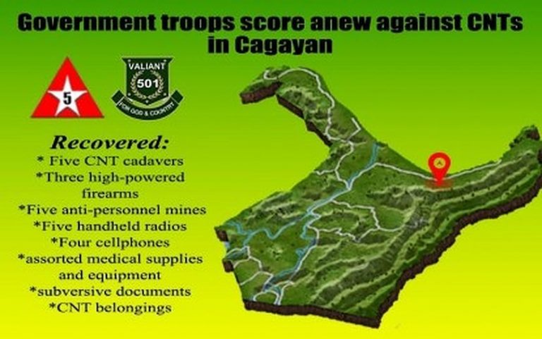 Army soldiers discover 5 bodies of alleged NPA rebels during Cagayan clearing ops