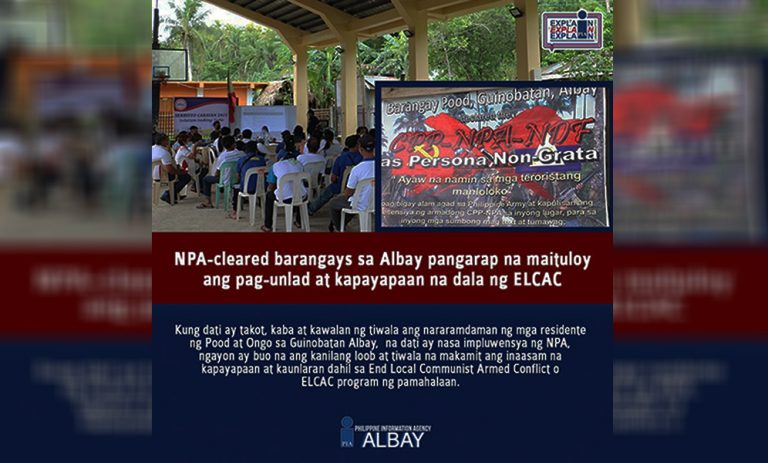 Guinobatan barangays want continuity of anti-insurgency programs