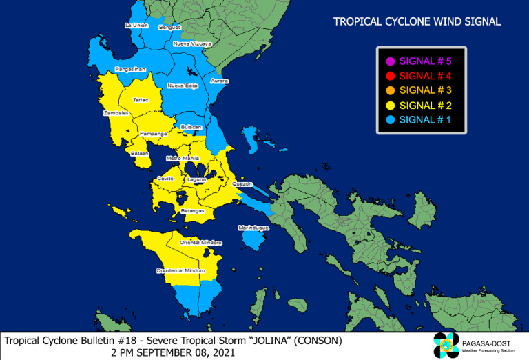 #JolinaPH maintains strength as it heads for Cavite