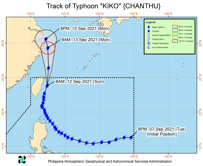 Typhoon Kiko slightly weakens, moves away from PH