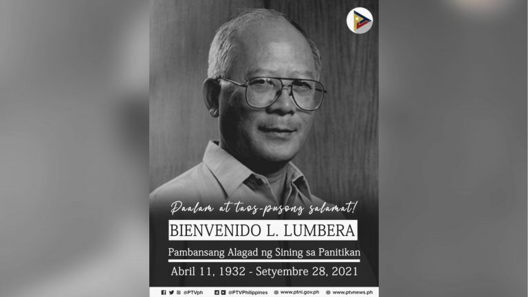 National Artist Bienvenido Lumbera dies at 89