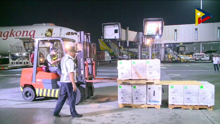 561-K doses of US-donated Pfizer vaccine arrive in PH