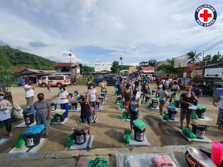 PRC Batangas conducts relief distribution after Typhoon Jolina
