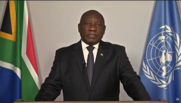 S. African president calls for equal vaccine distribution