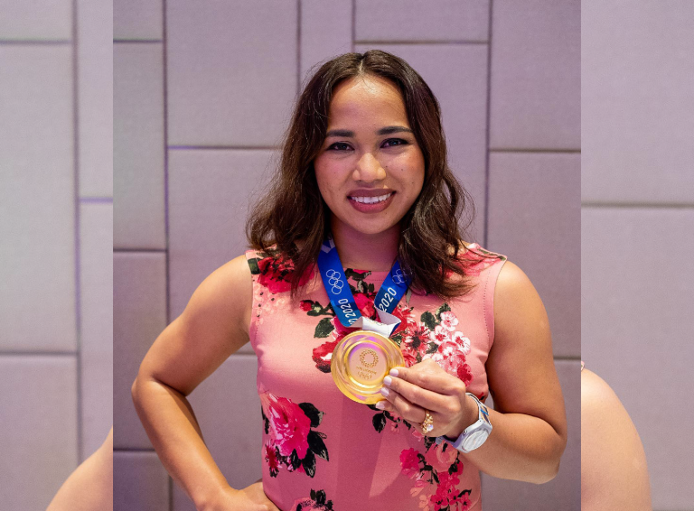 Hidilyn Diaz officially engaged to long-time partner and coach Julius Naranjo