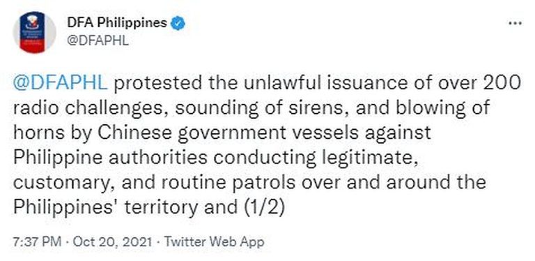 PH protests ‘provocative acts’ of Chinese gov’t ships in WPS