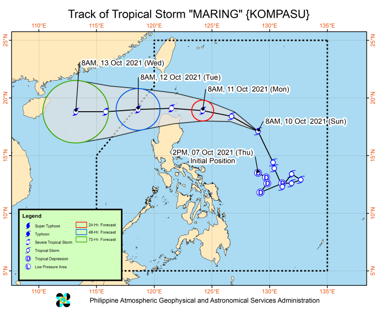 Tropical storm Maring maintains increase in strength