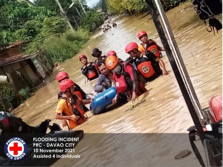 Red Cross braves chest-deep waters as floods hit Davao, rescues 4 people