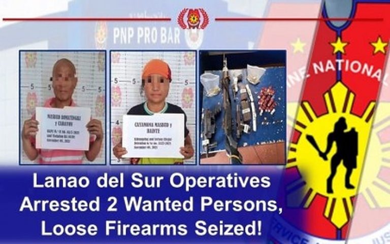 Fugitive couple nabbed in Lanao del Sur