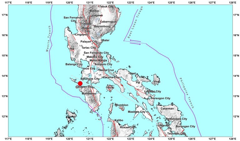 PHIVOLCS: Earthquakes hit Batangas and Occidental Mindoro, tremors felt in Metro Manila and other parts of Luzon