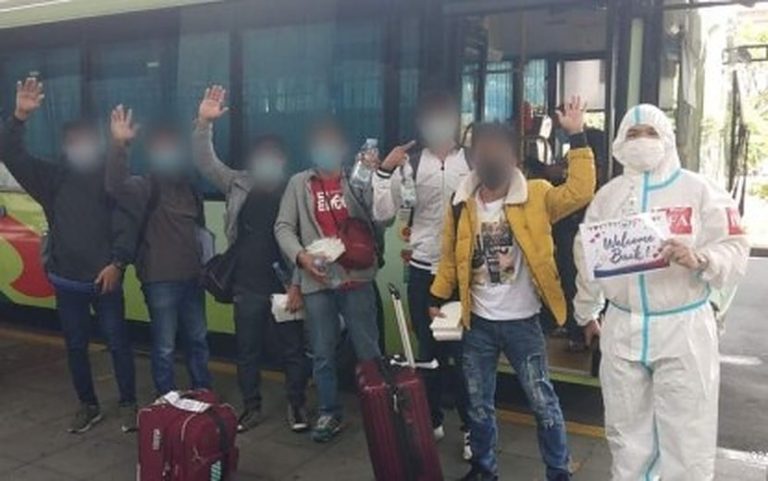 Filipino seafarers stranded for months in China back home