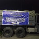 A truck carrying relief goods for typhoon victims. (NFEM Facebook page)