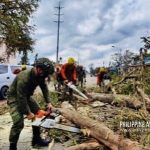 Army troops and reservists in the Visayas and Mindanao, in cooperation with various national government agencies, conduct relief operations and clearing efforts in communities battered by “Odette,” the strongest tropical cyclone to hit the country this year.(Photo from Philippine Army Facebook page)