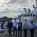 Japanese Ambassador Koshikawa Kazuhiko and PCG Commandant, CG Admiral Leopoldo V Laroya arrives at PCG National Headquarters for a tour aboard  PCG’s 44-meter Multi-Role Response Vessels on Dec. 7, 2021. (Photo from Naomi Tiburcio/PTV)