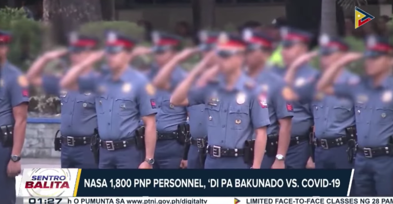 PNP to reassign 1,800 unvaccinated personnel to administrative duties