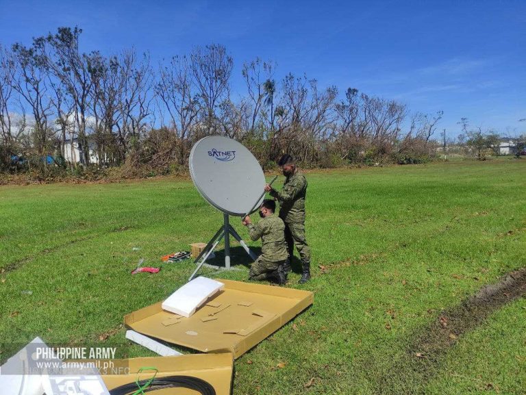 Army deploys communications equipment to typhoon-hit areas