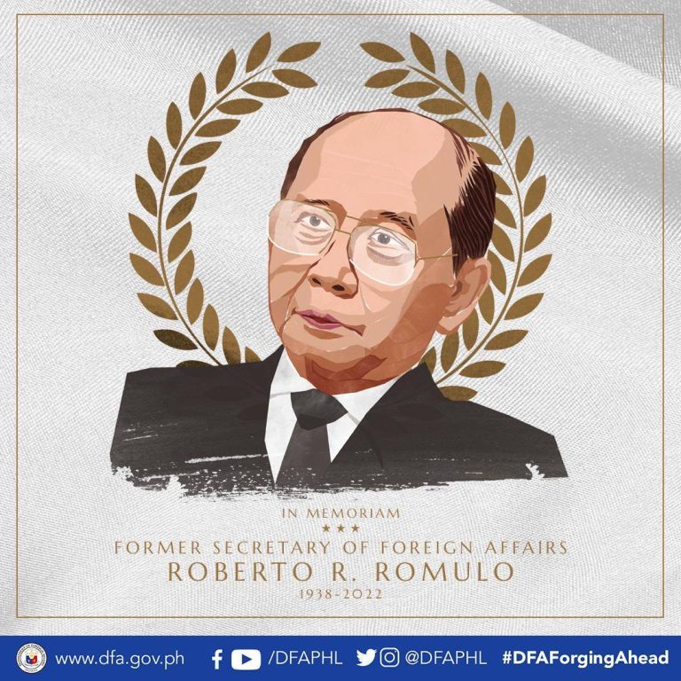 A statement on the demise of the Hon. Roberto R. Romulo
