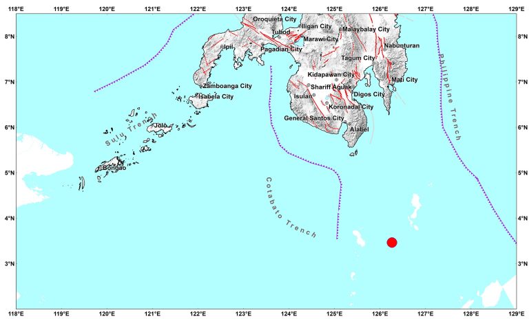Magnitude 6.5 quake jolts Davao Occidental