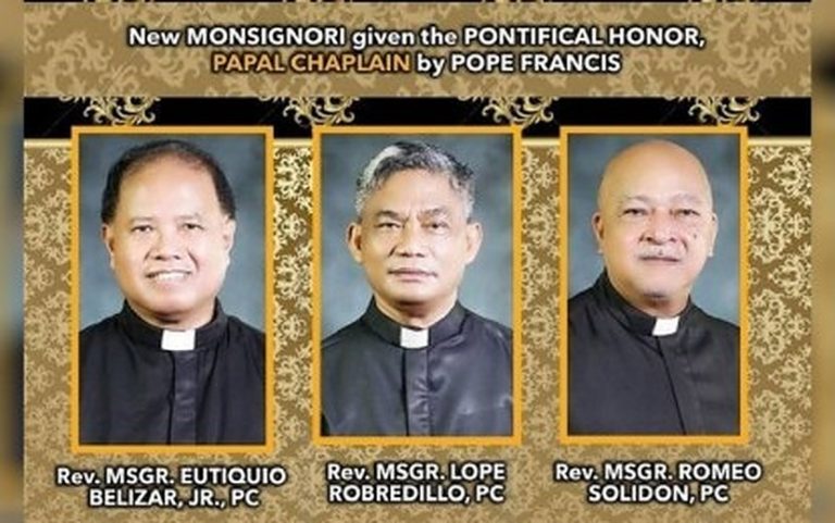 Borongan diocese priests named as Pope’s chaplains