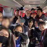 DFA Sec. Locsin with the 13 Filipinos evacuated from Ukraine. (DFA photo by Asec. J. Ledda)