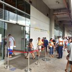 Passengers show their vaccination cards before entering the Parañaque Integrated Terminal Exchange on Monday (Jan. 31, 2022). (PNA photo by Jess M. Escaros Jr.)