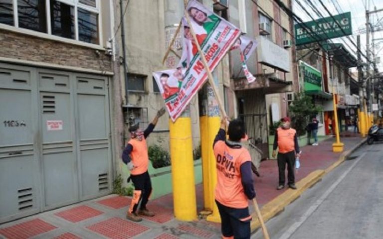 Cops not allowed to take down campaign posters