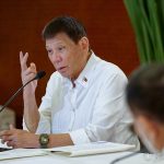 President Rodrigo Roa Duterte talks to the people after holding a meeting with key government officials at the Malacañan Palace on February 28, 2022. KING RODRIGUEZ/ PRESIDENTIAL PHOTO