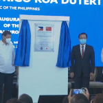 President Duterte at the inauguration of the new Binondo-Intramuros bridge, April 5