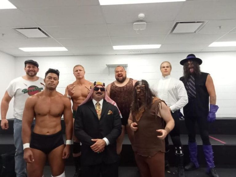 Fil-Australian Gawain Johnstone (top third from left) got a cameo role to appear in one of the episodes of ‘Young Rock,’ a TV sitcom based on the life of professional wrestler Dwayne “The Rock” Johnson. [photo credit: Gawain Johnstone FB account]