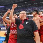 UP coach Goldwyn Monteverde with Joel Cagulangan after bagging the UAAP Season 84 Men’s Basketball title. [photo credit: UAAP Media Group]